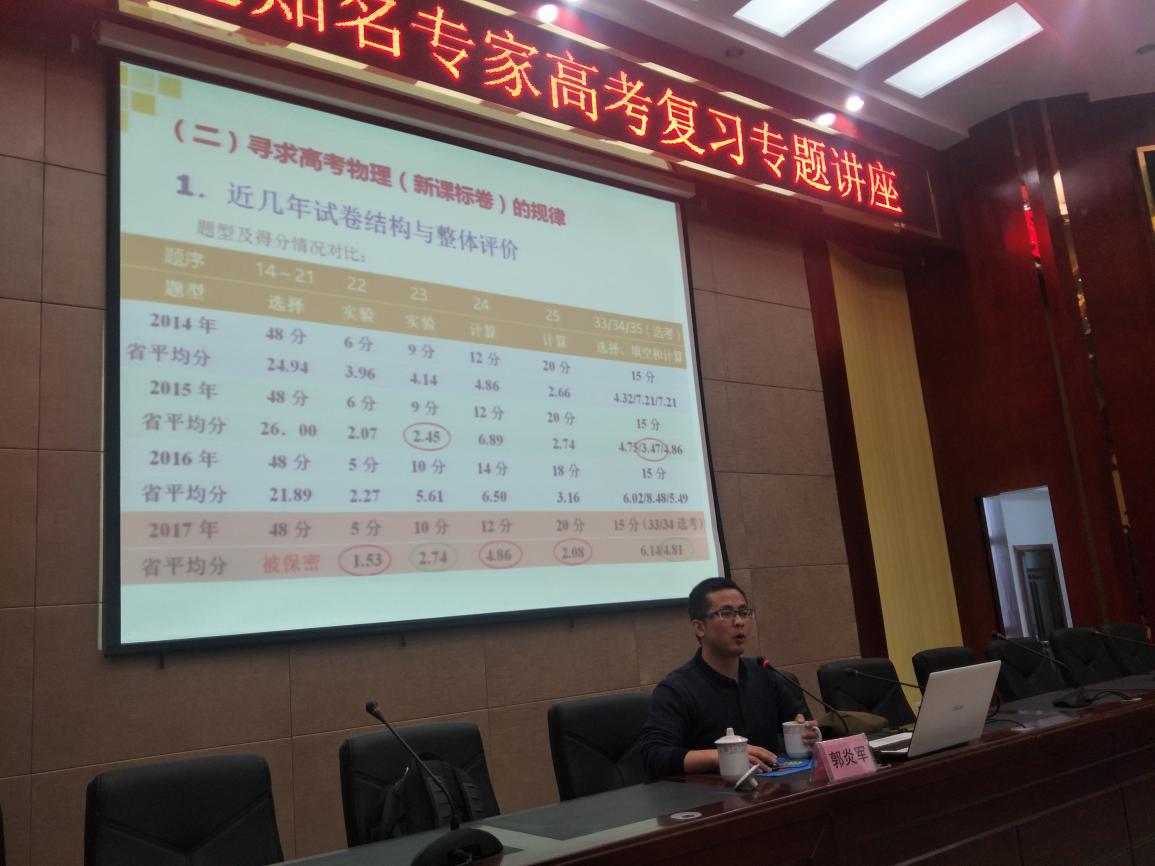 郭炎軍老師為平江縣三中學生授課